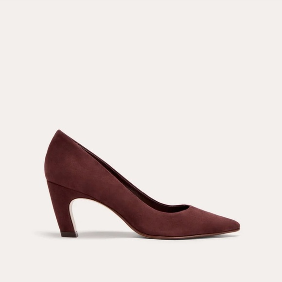 NEW Everlane Mahogany Brown Suede The Banana Pump Heel in Size 7 - Picture 3 of 13